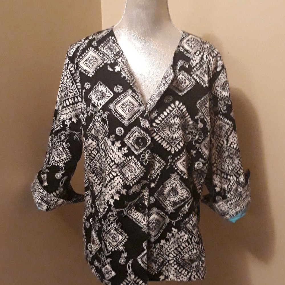 Coldwater Creek Black and White Jacket